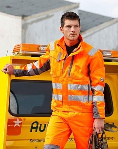 Warnschutzjacke Bundjacke orange/grau Warnschutzkleidung Arbeitskleidung