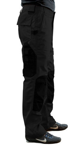 Arbeitshose schwarz Kniepolstertaschen Arbeitskleidung Bundhose Handwerk Maco